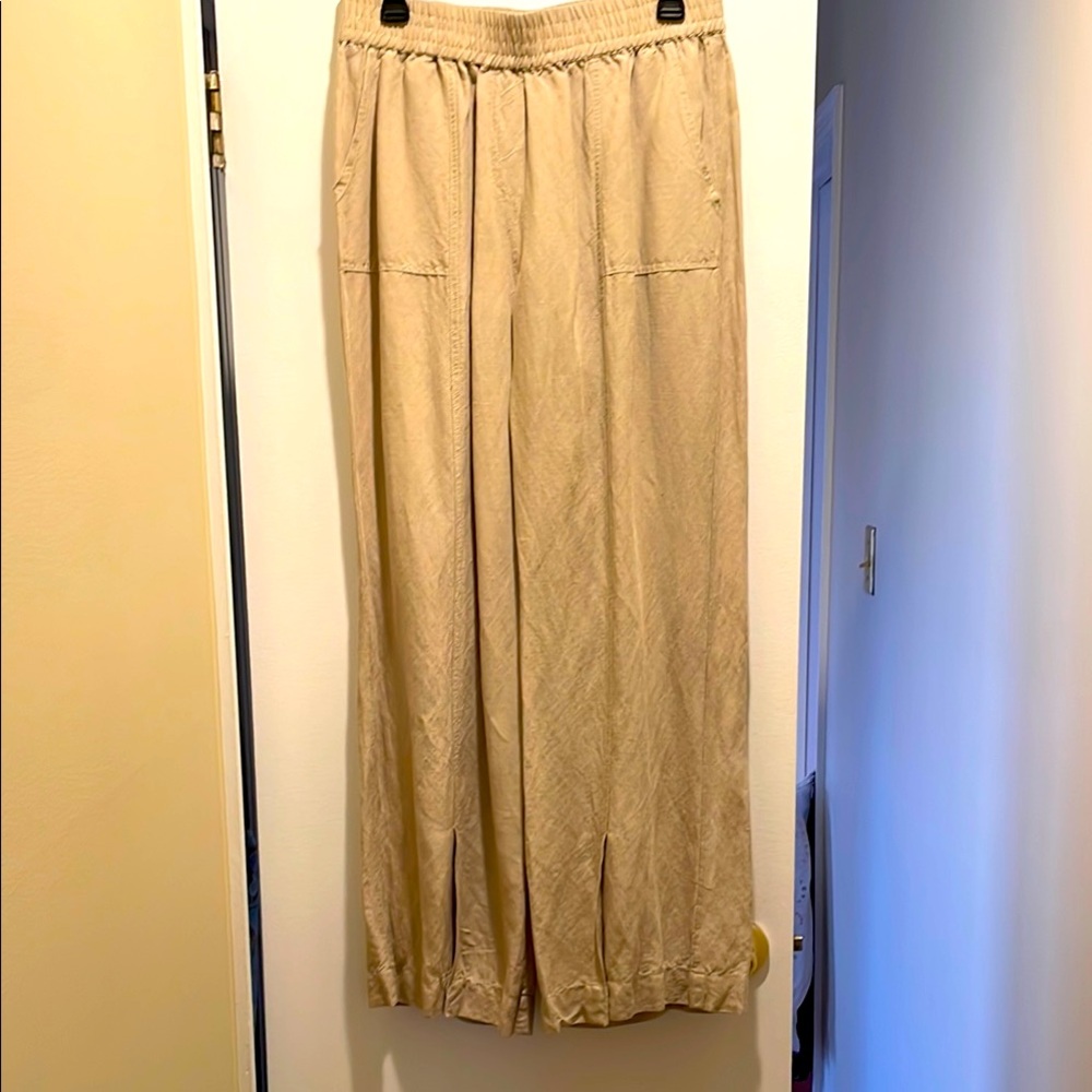 Soft Surroundings Tan Wide Leg Pants